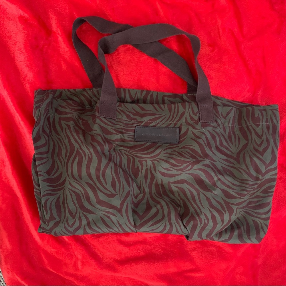 Antonio Melani Wine Red Zebra Print Handbag NWT - Picture 6 of 9